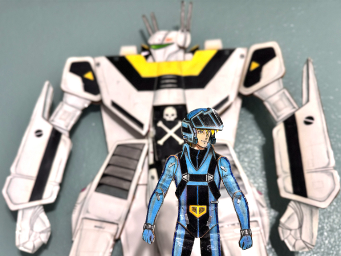 Roy Fokker with Veritech Background