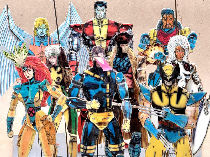 X-Men Cardboard Action Figures Collection